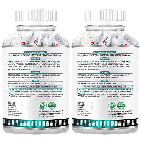 SwissLife Forever Hair Gummies with Biotin, DHT Blocker, Zinc & Probiotics | Supports Hair Growth, Scalp Health & Helps Reduce Hair Fall | For Men & Women | Vitamin-Enriched Gummies | 60 Gummies (Pack of 2)