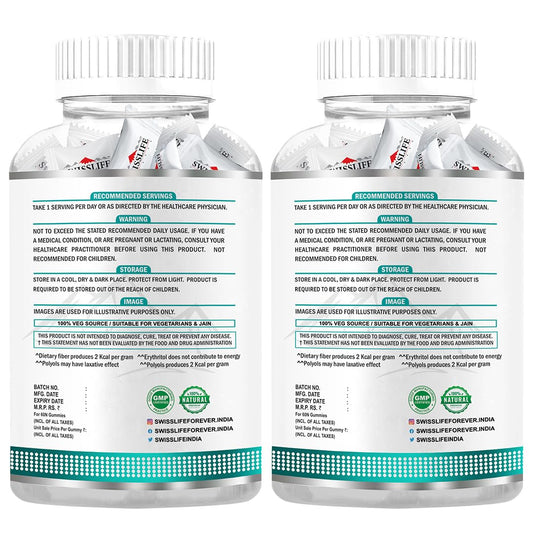 SwissLife Forever Multivitamin Gummies with Folic Acid & Vitamin C | Enriched with Vitamins A, D, E, B6, B9, B12 | Sugar-Free | Supports Immunity & Overall Health | 60 Veg Gummies (Pack of 2)