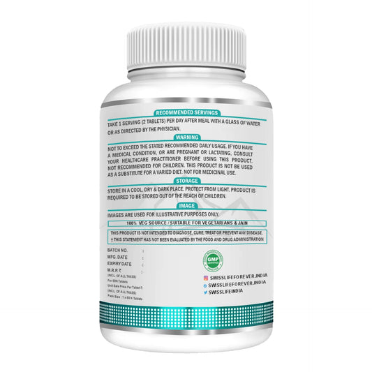 SwissLife Forever Fat Cutter Tablets | Blend of Extract, L-Carnitine Tartrate & Chromium Picolinate | May Support Muscle Recovery & Energy Levels | For Men & Women | 60 Tablets