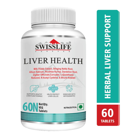 SwissLife Forever Liver Health Tablets | May Support Healthy Bile Flow & Digestion | For Men & Women | 60 Tablets