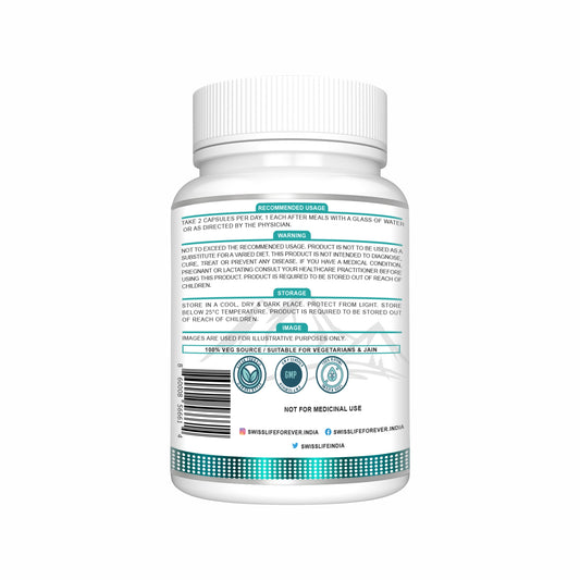 SwissLife Forever Vegan Omega 369 Supplement | Plant-Based Algal Oil | Supports Heart, Brain, Eye, Skin, Hair, Muscle & Bone Health | Natural Nutrition for Men & Women | (60 & 90 Capsules)