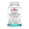 SwissLife Forever N-Acetyl L-Cysteine (NAC) 600mg | Antioxidant & Lung Support Formula for Immunity, Liver Health, and Cellular Protection | 60 Tablets
