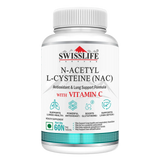 SwissLife Forever N-Acetyl L-Cysteine (NAC) 600mg | Antioxidant & Lung Support Formula for Immunity, Liver Health, and Cellular Protection | 60 Tablets