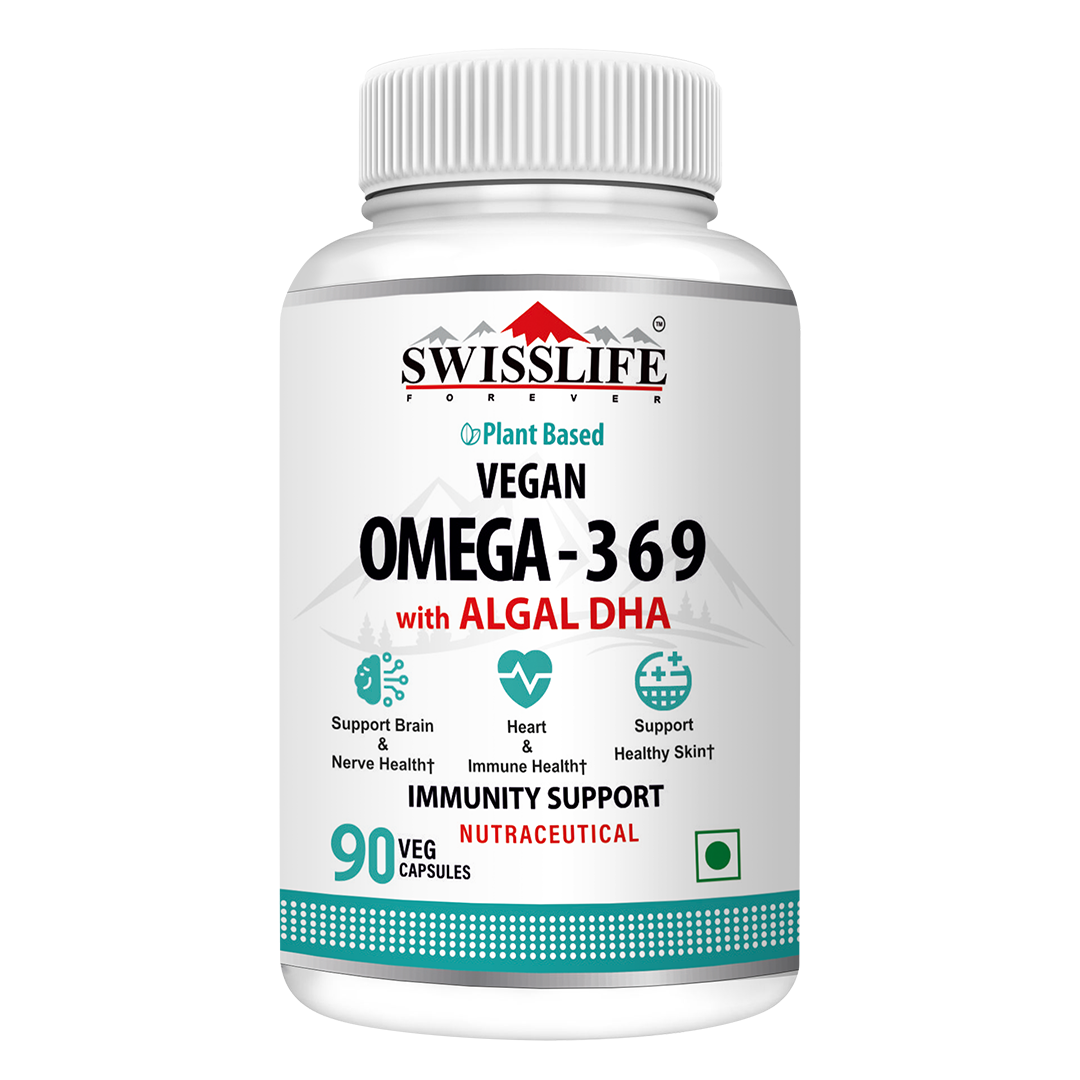 Plant Based Vegan Omega 3 6 9 with ALGAL DHA Oil – Pack of (60 & 90 Capsules) for Men & Women