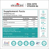 SwissLife Forever ZMA & Zinc Supplement | Magnesium, Zinc & Vitamin B6 Formula for Muscle Recovery, Strength, Sleep Quality & Immunity Support for Men & Women | 60 Tablets