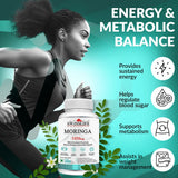SwissLife Forever Moringa Tablets | Natural Energy & Immunity Support Formula for Digestion, Metabolism, and Overall Wellness | 60 Tablets