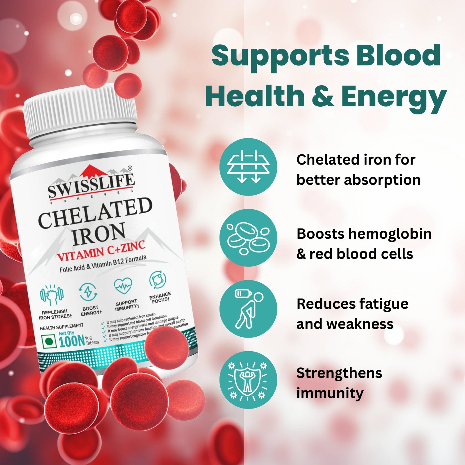 Swisslife Forever Chelated Iron Tablets
