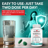 SwissLife Forever Moringa Tablets | Natural Energy & Immunity Support Formula for Digestion, Metabolism, and Overall Wellness | 60 Tablets
