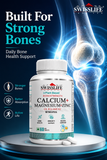 SwissLife Forever Calcium Magnesium Zinc with Vitamin D3, K2 MK7 & B12 | Bone Strength, Immunity & Nerve Health Support | Calcium Supplement for Men & Women | 60 & 120 Tablets