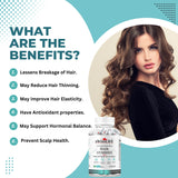 SwissLife Forever Hair Gummies with Biotin, DHT Blocker, Zinc & Probiotics | Supports Hair Growth, Scalp Health & Helps Reduce Hair Fall | For Men & Women | Vitamin-Enriched Gummies | 60 Gummies