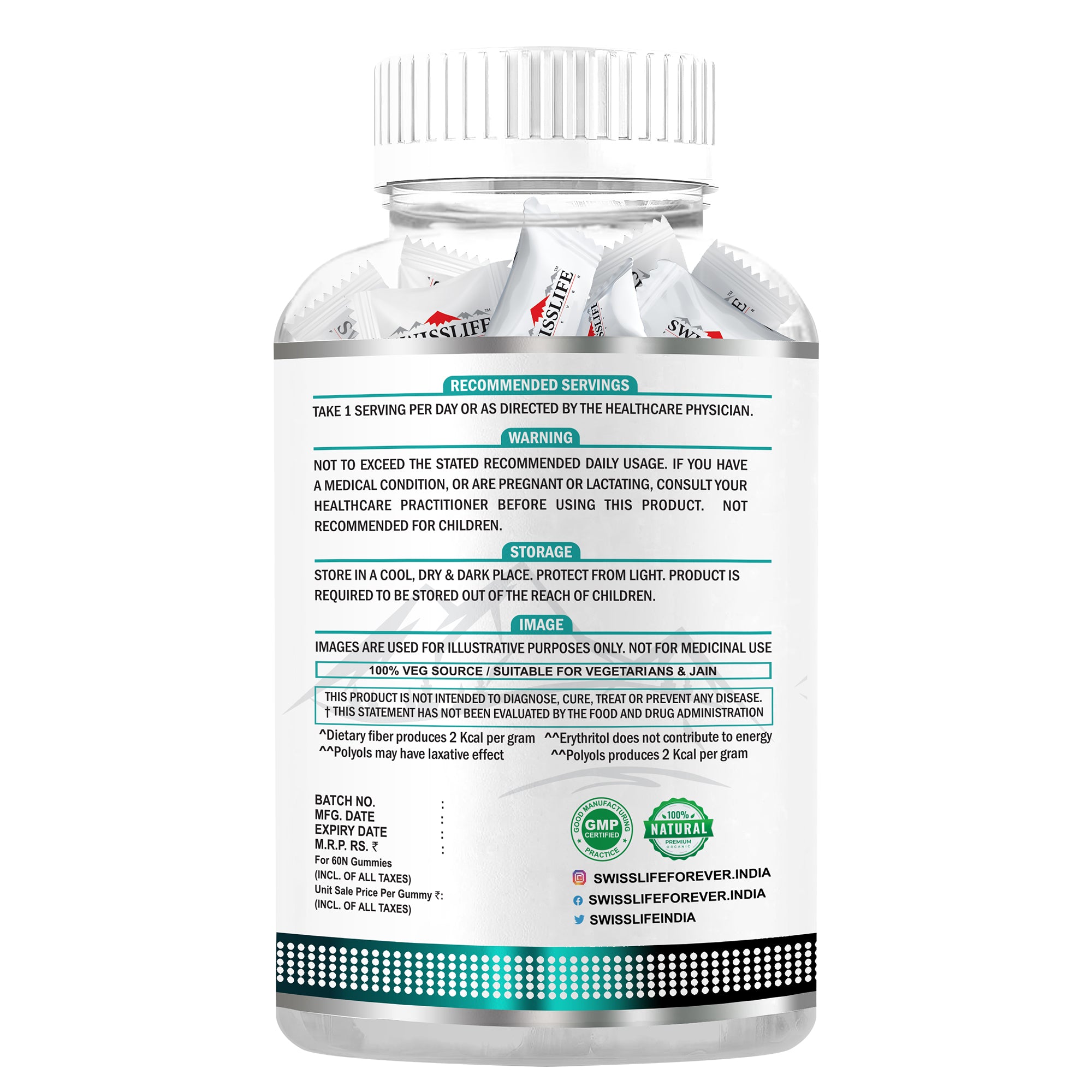 SwissLife Forever | Melatonin 10mg Gummies for Sleep Support for Daily Wellness | For Men & Women | Vegan, Sugar-Free, Non-Habit Forming  | 60 Gummies