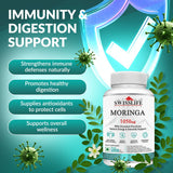 SwissLife Forever Moringa Tablets | Natural Energy & Immunity Support Formula for Digestion, Metabolism, and Overall Wellness | 60 Tablets