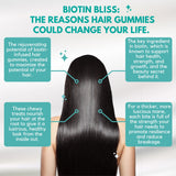 SwissLife Forever Hair Gummies with Biotin, DHT Blocker, Zinc & Probiotics | Supports Hair Growth, Scalp Health & Helps Reduce Hair Fall | For Men & Women | Vitamin-Enriched Gummies | 60 Gummies