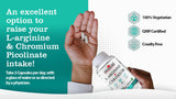 SwissLife Forever L-Arginine with Chromium | Supports Metabolism, Healthy Blood Sugar Levels & Cardiovascular Wellness | For Men & Women | 120 Capsules