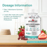 SwissLife Forever Multivitamin Gummies with Folic Acid & Vitamin C | Enriched with Vitamins A, D, E, B6, B9, B12 | Sugar-Free | Supports Immunity & Overall Health | 60 Veg Gummies (Pack of 2)