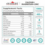 SwissLife Forever Calcium Magnesium Zinc with Vitamin D3, K2 MK7 & B12 | Bone Strength, Immunity & Nerve Health Support | Calcium Supplement for Men & Women | 60 Tablets (Pack of 2)