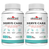 SwissLife Forever Nerve Care Tablets | With Curcumate™ 95 (Curcumin), Coenzyme Q10 & Alpha Lipoic Acid | Supports Nerve Health, Bone Strength, Eye & Skin Wellness | For Men & Women | 60 Tablets