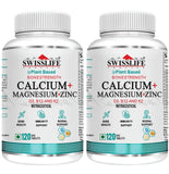 SwissLife Forever Calcium Magnesium Zinc with Vitamin D3, K2 MK7 & B12 | Bone Strength, Immunity & Nerve Health Support | Calcium Supplement for Men & Women | 60 & 120 Tablets
