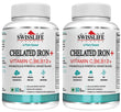 SwissLife Forever Chelated Iron with Folic Acid & Vitamin C | Enriched with Probiotics, Vitamin B6, B9 & B12 | Supports Hemoglobin, Energy & Immunity | 60 Veg Capsules (Pack of 2)