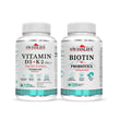 SwissLife Forever Combo Pack of Vitamin D3 +k2 Tablets with Biotin Probiotics Tablets (120 Tablets Each)