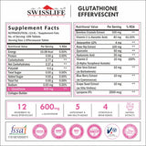 SwissLife Forever Vegan L-Glutathione 600 mg with Vitamin C – Supports Glowing Skin, Skin Brightening, Detox & Pigmentation Reduction – Mixberry Flavour – 15 Veg Effervescent Tablets (Pack of 2)