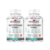 SwissLife Forever Multivitamin Gummies with Folic Acid & Vitamin C | Enriched with Vitamins A, D, E, B6, B9, B12 | Sugar-Free | Supports Immunity & Overall Health | 60 Veg Gummies (Pack of 2)