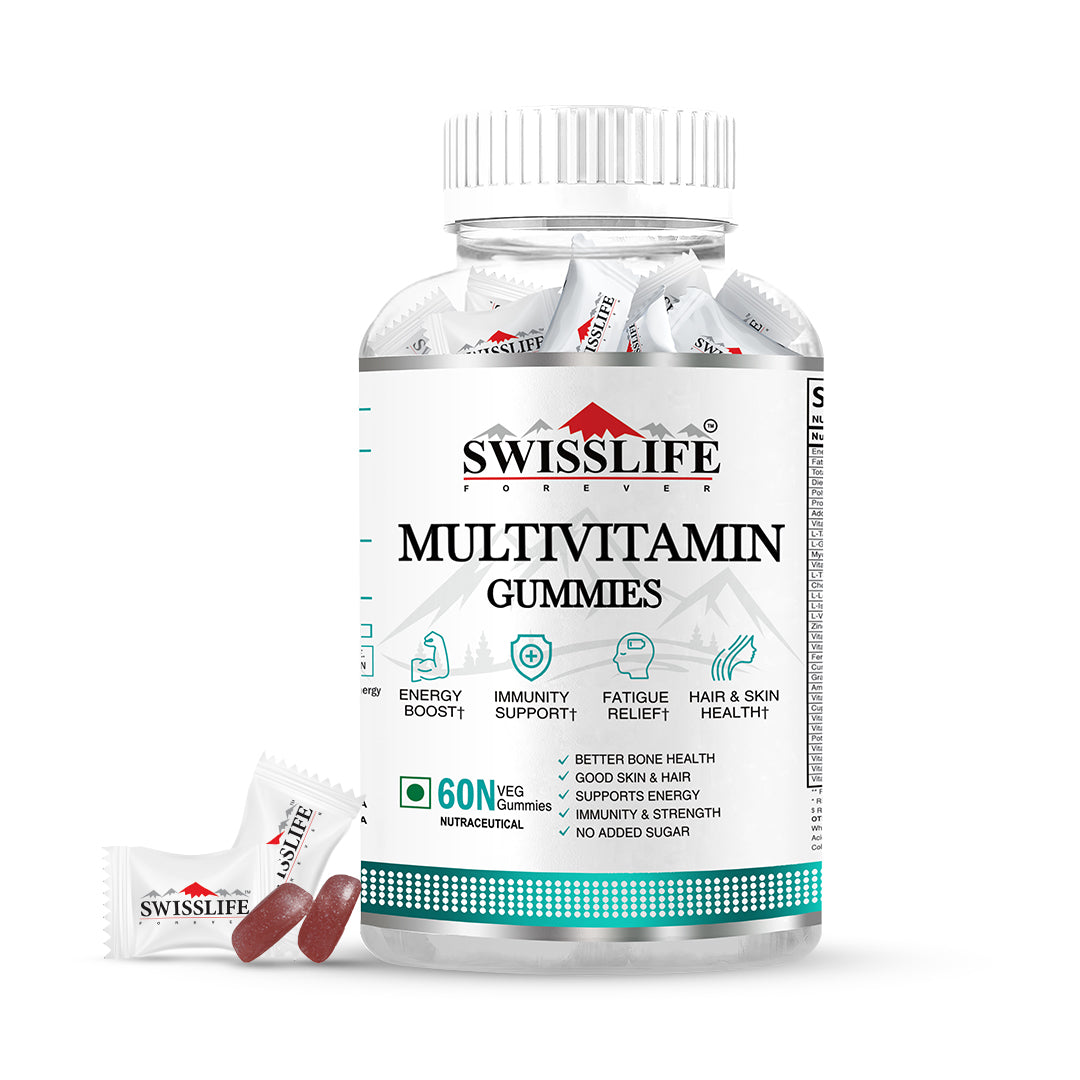 Multivitamin Gummies| Folic acid with Vit. C | Micronutrients Vit. C,A,D,E, Vit. B6,B9,B12| Sugar-free|