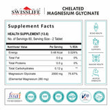 SwissLife Forever Chelated Magnesium Glycinate Tablets | Dietary Supplement with Magnesium & Amino Acids | Supports Bone, Muscle & Heart Health | For Men & Women | 120 Tablets