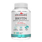 SwissLife Forever Biotin 10,000 mcg with Sesbania-Agasthi Extract – 60 Vegetarian Tablets