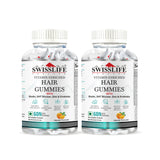 SwissLife Forever Hair Gummies with Biotin, DHT Blocker, Zinc & Probiotics | Supports Hair Growth, Scalp Health & Helps Reduce Hair Fall | For Men & Women | Vitamin-Enriched Gummies | 60 Gummies