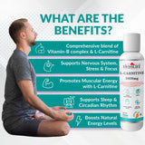 SwissLife Forever L-Carnitine Liquid | With Vitamin B Complex | May Support Healthy Nervous System, Stress Management & Focus | For Men & Women | 450ML