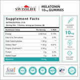 SwissLife Forever | Melatonin 10mg Gummies for Sleep Support for Daily Wellness | For Men & Women | Vegan, Sugar-Free, Non-Habit Forming  | 60 Gummies