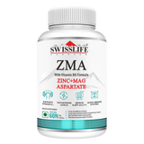 SwissLife Forever ZMA & Zinc Supplement | Magnesium, Zinc & Vitamin B6 Formula for Muscle Recovery, Strength, Sleep Quality & Immunity Support for Men & Women | 60 Tablets