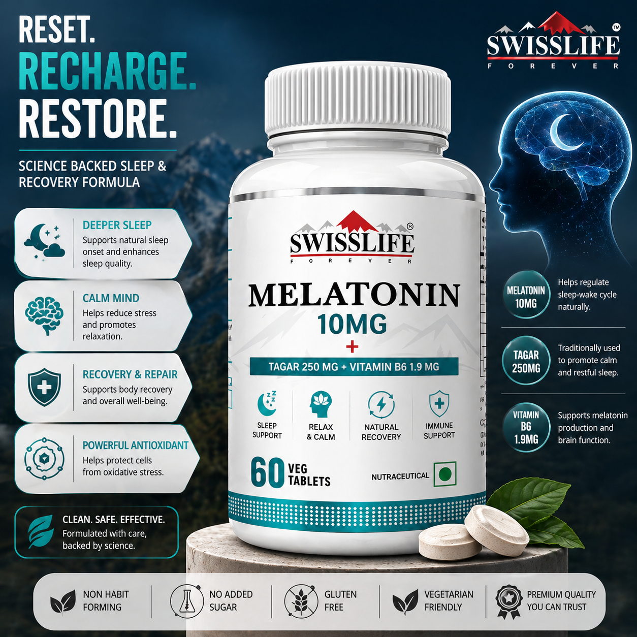 Swisslife Forever Melatonin 10mg Sleep Formula