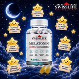 SwissLife Forever Melatonin 10mg + Tablets with Tagar & Vitamin B6 | Supports Sleep Cycle & Nerve Health | For Men & Women | Non-Habit Forming & Vegan | 60 Tablets