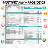 SwissLife Forever Multivitamin with Probiotics | 45 Ingredients with Vitamins A, B Complex, C, D, E, Zinc, Biotin, Minerals & Giloy | For Men & Women | (60 & 120 Tablets)