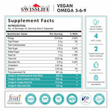 SwissLife Forever Vegan Omega 369 Supplement | Plant-Based Algal Oil | Supports Heart, Brain, Eye, Skin, Hair, Muscle & Bone Health | Natural Nutrition for Men & Women | (60 & 90 Capsules)