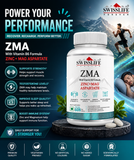 SwissLife Forever ZMA & Zinc Supplement | Magnesium, Zinc & Vitamin B6 Formula for Muscle Recovery, Strength, Sleep Quality & Immunity Support for Men & Women | 60 Tablets