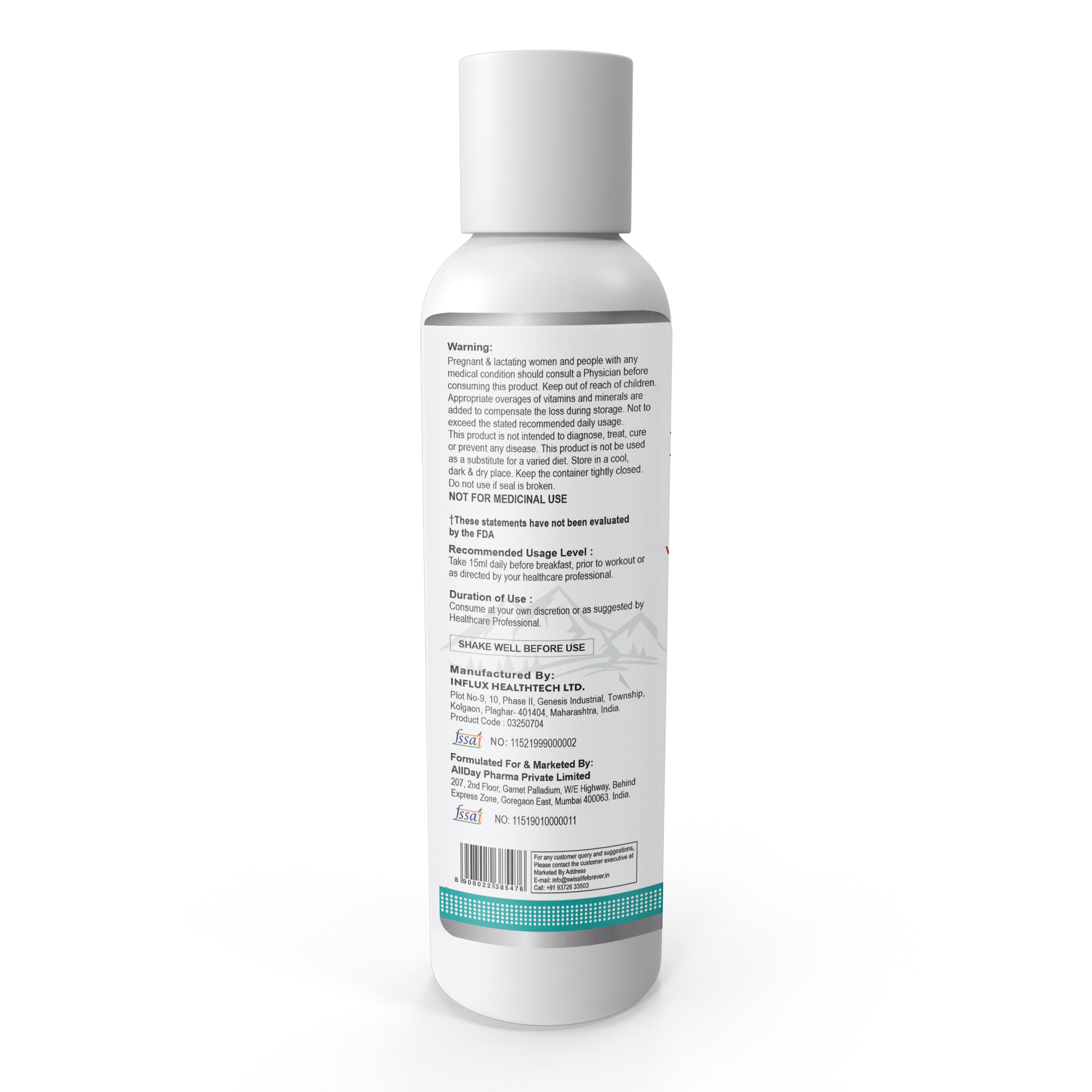 SwissLife Forever L-Carnitine Liquid | With Vitamin B Complex | May Support Healthy Nervous System, Stress Management & Focus | For Men & Women | 450ML