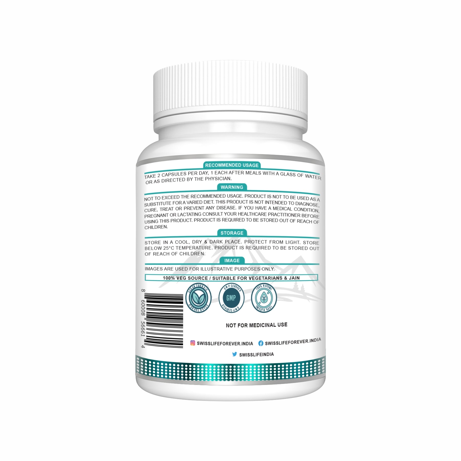 SwissLife Forever Vegan Omega 369 Supplement | Plant-Based Algal Oil | Supports Heart, Brain, Eye, Skin, Hair, Muscle & Bone Health | Natural Nutrition for Men & Women | (60 & 90 Capsules)