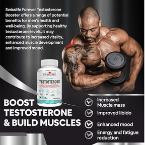 Testosterone Supplement for Men | Tribulus 1000mg, Ashwagandha, L-Citrulline & Kaunch Beej | Plant-based | Improves Muscle Strength, Boosts Stamina, Energy & Performance Support | Veg Tablet